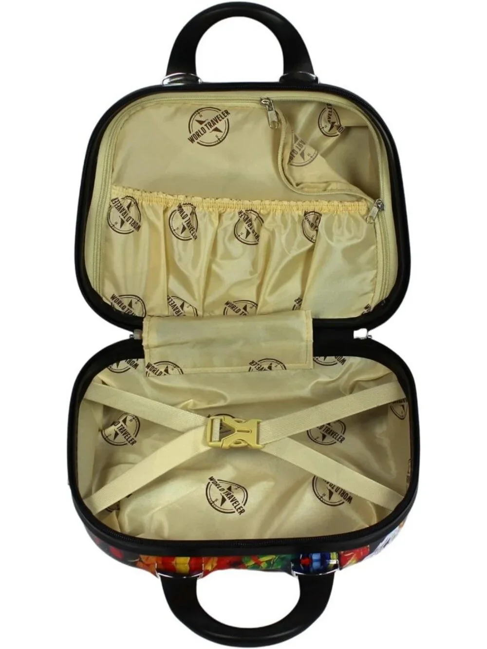 Chic 13-Inch Cosmetic Case Shoulder Tote - Stylish Travel Organizer, Paris